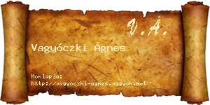 Vagyóczki Ágnes névjegykártya
