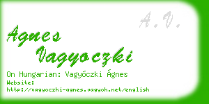 agnes vagyoczki business card